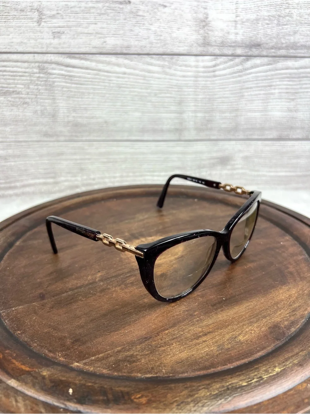 Michael Kors Sunglasses Frame Only 2009 (Gstaad) Black Purple Glitter Cat Eye